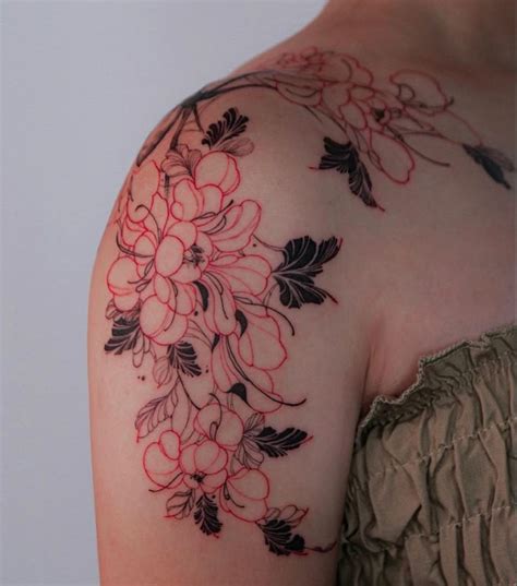 Red Amp Black Shoulder Tattoo Flower Tattoo Shoulder Ink Tattoo Shoulder Tattoos Red Amp Black Shoulder Tattoo Flower Tattoo Shoulder Ink Tattoo Shoulder Tattoos