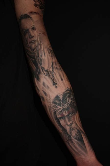 Religious Arm In Progress By Dennis Wehler Tattoonow