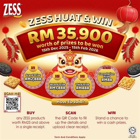 Rm 35 900 Cash Prizes To Be Won Ready To Huat Big This Chinese New Year Join The Zess Huat Win Contest We Are Giving Away A Total Of Rm 35 900