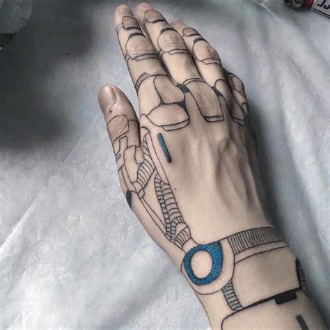 5 Robotic Hand Tattoos
