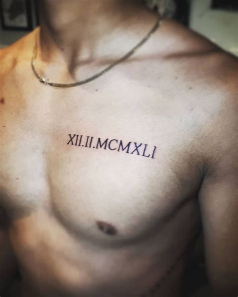 Roman Numeral Tattoos Chest
