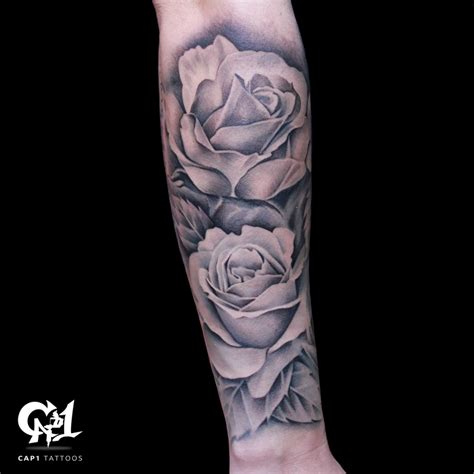 Rose Tattoo Sleeve By Capone Tattoonow