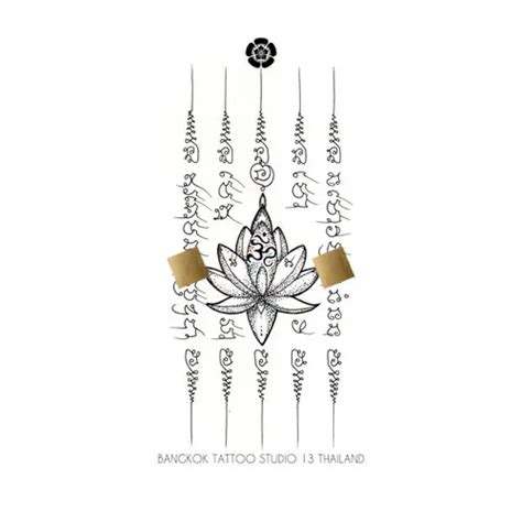 Sak Yant 5 Rows Diamond Tattoo Designs Meaning