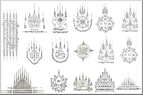 Sak Yant Tattoo Designs Meaning Traditional Thailand