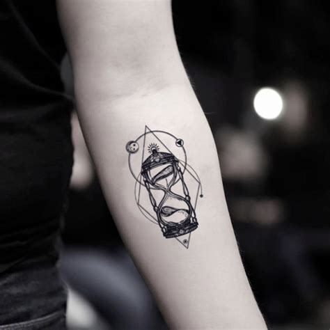 Sand Clock Hourglass Temporary Tattoo Sticker Ohmytat