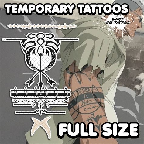 Scar Fullmetal Alchemist Temporary Tattoos Full Set Alunacreates