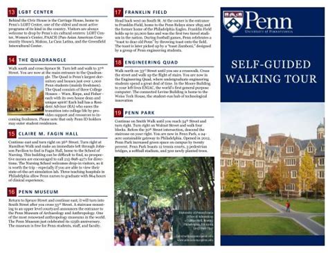 Self Guided Walking Tour Penn Admissions University Of