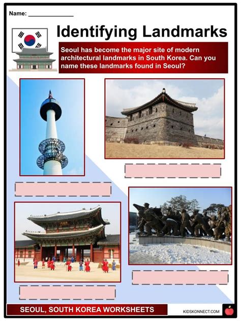 Seoul Facts Worksheets Historical Background Tourism For Kids