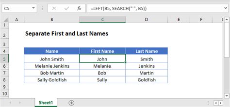Separate First And Last Names Excel Amp Google Sheets Automate Excel