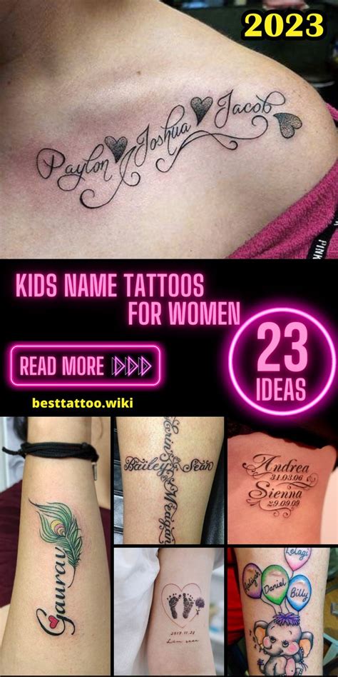 Shoulder Inspirations Kids Amp 39 Names Tattoos For Women Elegant Ink Designs Celebrating The