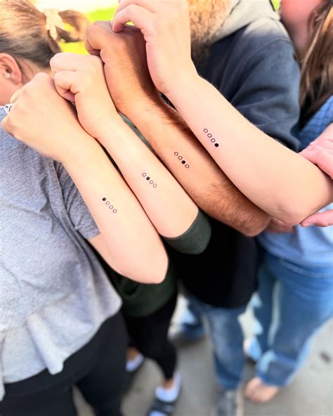 Sibling Tattoos It Was An Absolute Pleasure Giving This Family These Tattoos Siblingtattoos Circletattoo Finelinetattooing Finelinetattooartist Tattooartist Utahtattooartist Saltlakecitytattooartist Briannepotter