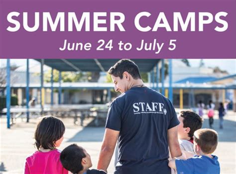 Sign Up Now For Summer Camps June 24 To July 5