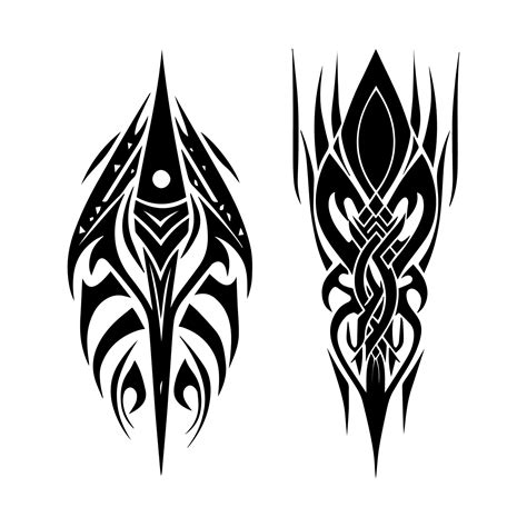 Simple Tribal Tattoo Design Black And White 56709772 Vector Art At Vecteezy