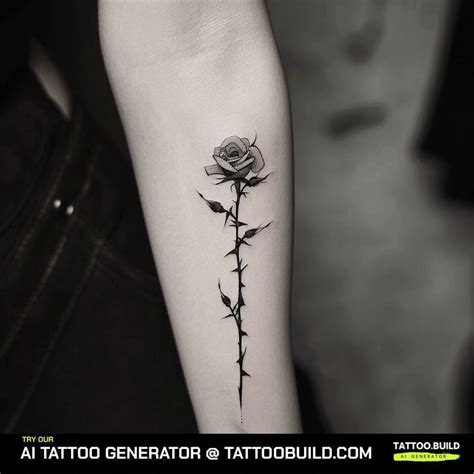 Simran Kaur A Rose With Thorns Tattoo Symbolizes The Idea That Beauty And Pleasure Are Often Accompanied By Pain And Hardship It Can Represent Instagram