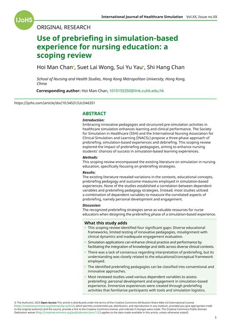 Simulation Based Education And Nursing Student Learning Motivations A Scoping Review Cureus