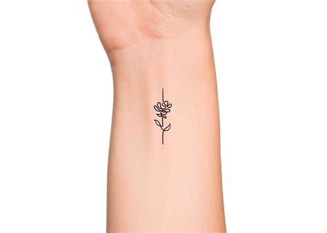 Single Flower Tattoo