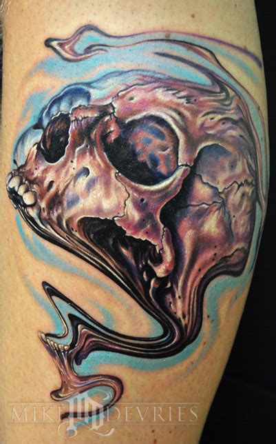 Skull Skin Rip By Mike Devries Tattoonow