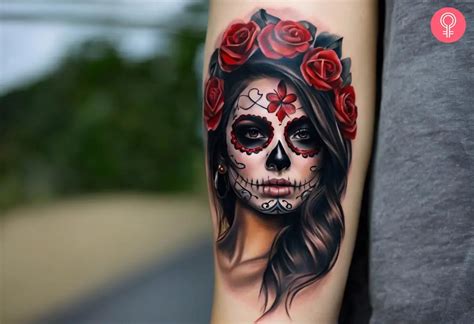 Skull Woman Tattoos 50 Best Sugar Skull Tattoo Designs Amp What The