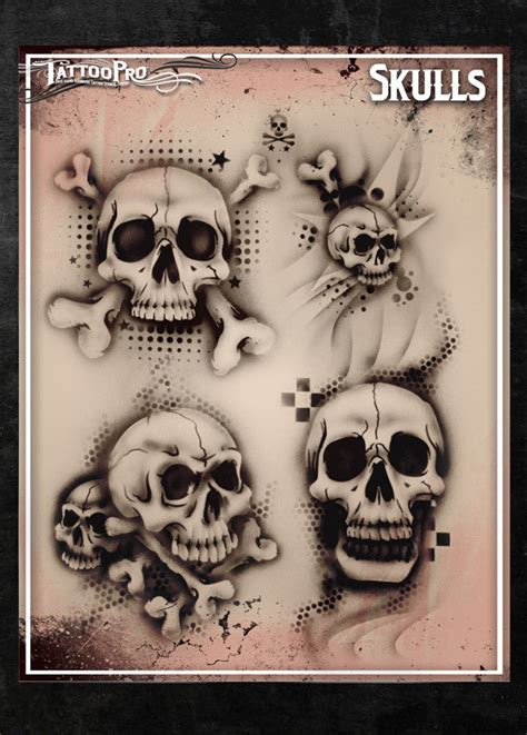 Skulls Tattoo Pro Stencils