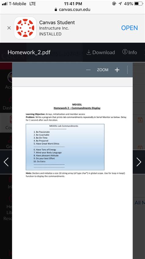 Solved L T Mobile Lte 11 41 Pm Canvas Csun Edu Canvas Chegg Com Solved L T Mobile Lte 11 41 Pm Canvas Csun Edu Canvas Chegg Com