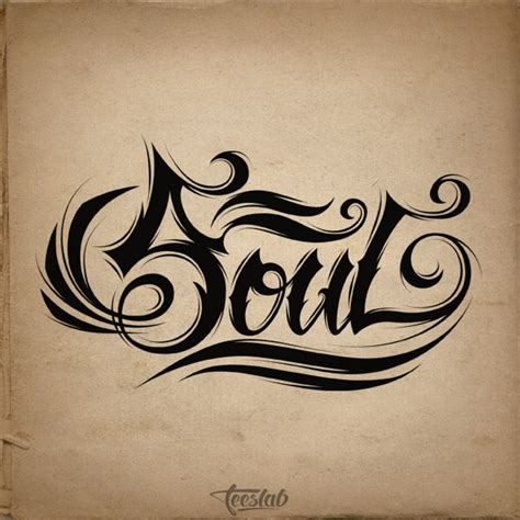 Soul Tattoo Design On Old Paper