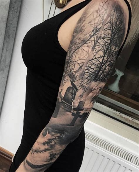 Spooky Cemetery Sleeve