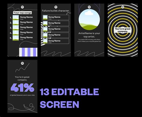 Spotify Wrapped Canva Template Instagram Story Template