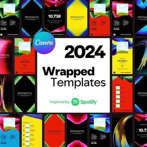 Spotify Wrapped Template Canva Etsy