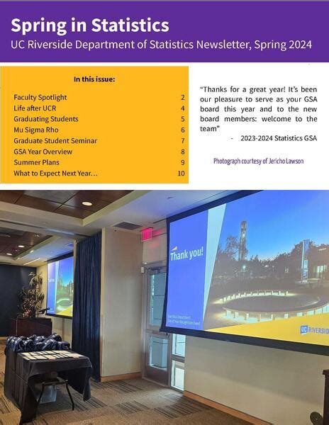 Spring 2024 Newsletter Department Of Statistics