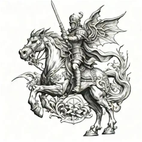St George The Victorious Tattoo Idea Tattoosai