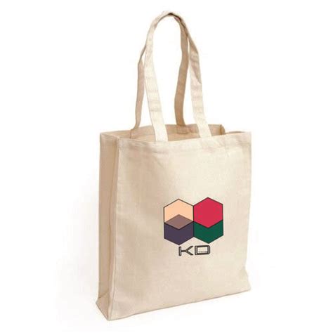 Stainless Steel 10X12 Inch Plain White Business Promotional Canvas Carry Bags With Handle At