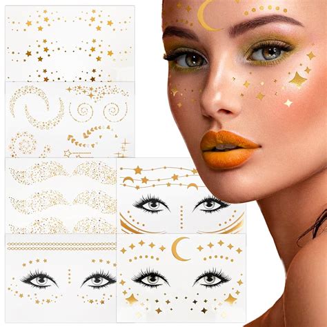 Star Face Tattoos Etsy Uk