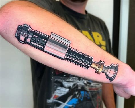 Star Wars Lightsaber Forearm Tattoo Design