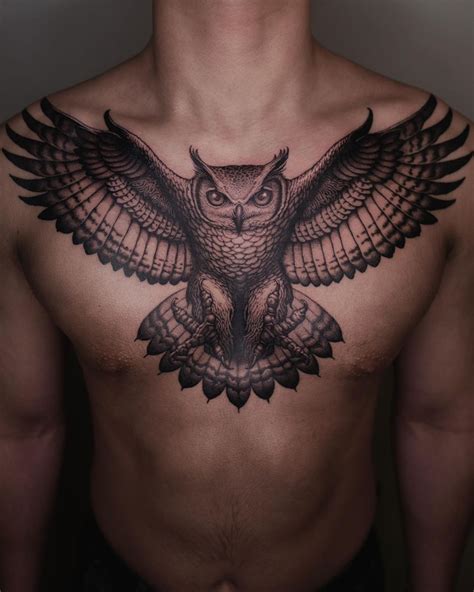 Start Of Owl Chest Piece Chest Piece Tattoos Owl Tattoo Design Chest Tattoo Outline