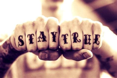 Stay True Knuckle Tattoo Stay True Knuckle Tattoo