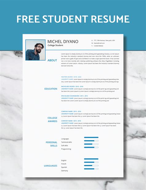 Student Resume Template Amp Guide Free Download In Word