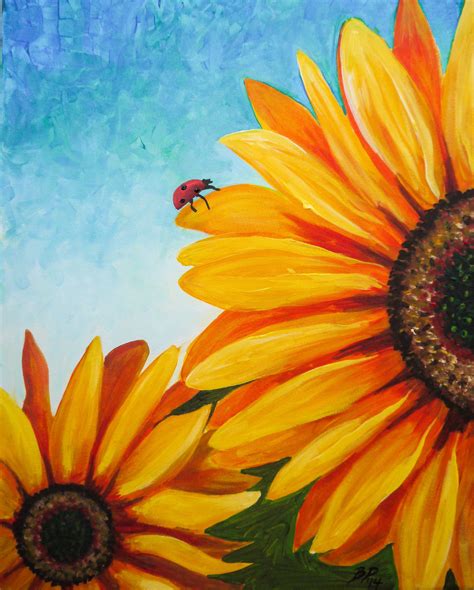 Sunflower Canvas Painting Art