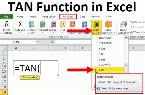 Tan In Excel Formula Examples How To Use Tan Function In Excel Tan In Excel Formula Examples How To Use Tan Function In Excel