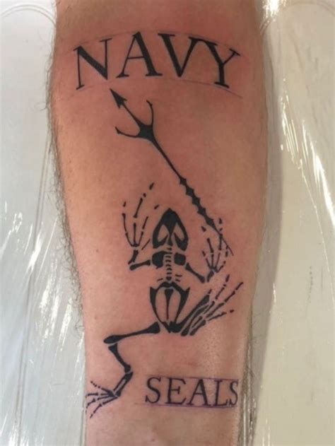Tanner Pastor Navy Seals Frogman Logo Tattoo Blackngrey Frogman Navyseals Thestandardtattooparlor Instagram