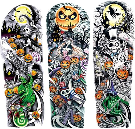 Tattoo Jack Skellington Und Sally Temporary Tattoos Nightmare Before Christmas 75 Assorted Jack