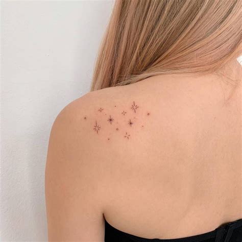 Tattoo Of Stars Shoulder Astronomy
