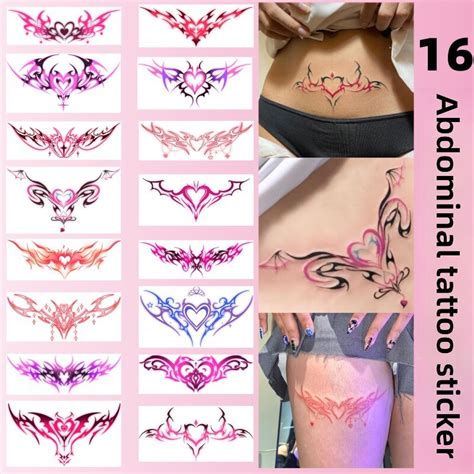 Tattoo Private Waist And Abdomen Tattoo Sexy Succubus Pure Wind Pattern Ebay