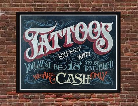 Tattoo Shop Policy Print Art Decor Print Vintage Style Ink Flash Poster Ebay Tattoo Shop Policy Print Art Decor Print Vintage Style Ink Flash Poster Ebay