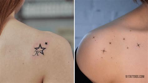 Tattoos For Girls On Shoulder Stars