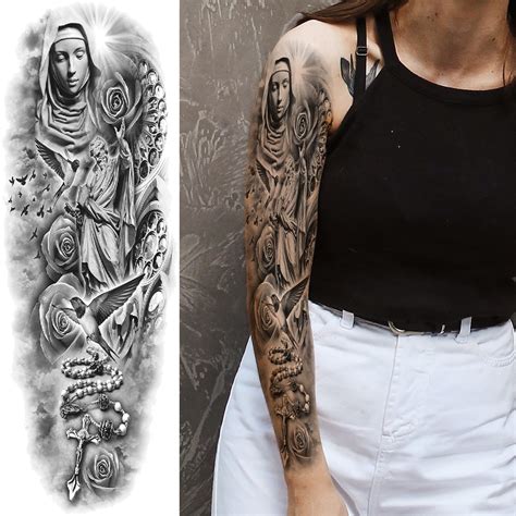 Temporary Religious Tattoo Sleeves Men Etsy