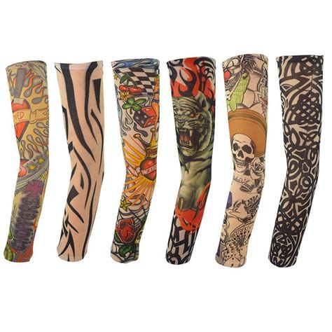 Temporary Tattoo Sleeve Nylon Arm Warmer Aztec Tribal Mens Women S Kids Sport Ebay