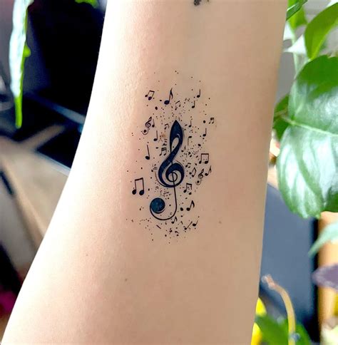 Temporary Tattoos Tiny Music Note Tattoos Set Of 20 Fake Tattoos Music Tattoos Etsy Uk