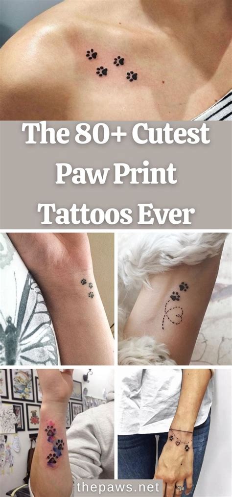 The 80 Cutest Paw Print Tattoos Ever The Paws The 80 Cutest Paw Print Tattoos Ever The Paws