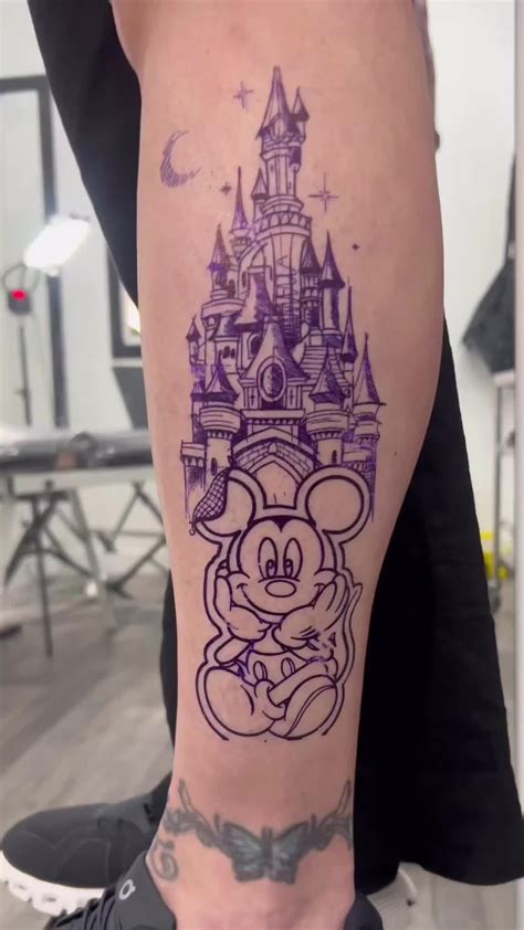 The After And Before Disney Theme Castle Cover Up Thanks For Looking Done Pachuco Tattoo Coverup Tattooartist Tattoos Tattoo Tattooshop Blackandgreytattoo Disney Disneylandtattoo Minniemouse Mickeymouse Halfsleevetattoo Tattooideas