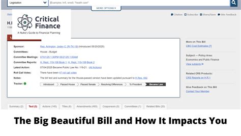 The Big Beautiful Bill And How It Impacts You Town Capital Financial Planning For The